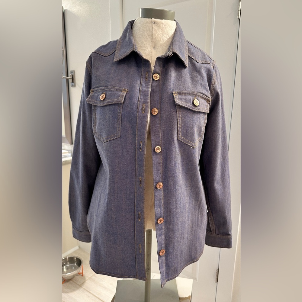 CAbi Ladies Denim Workshop Shacket‎ - Large - Picture 2 of 11
